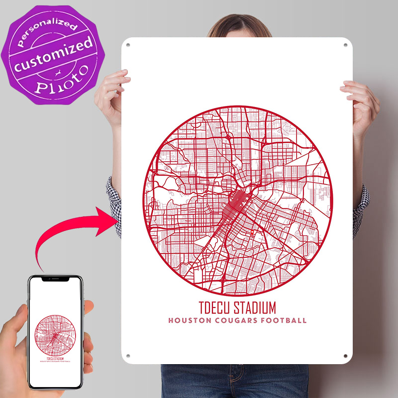 Home Decor Houston - Houston Cougars Plakat z teksturą drukowaną