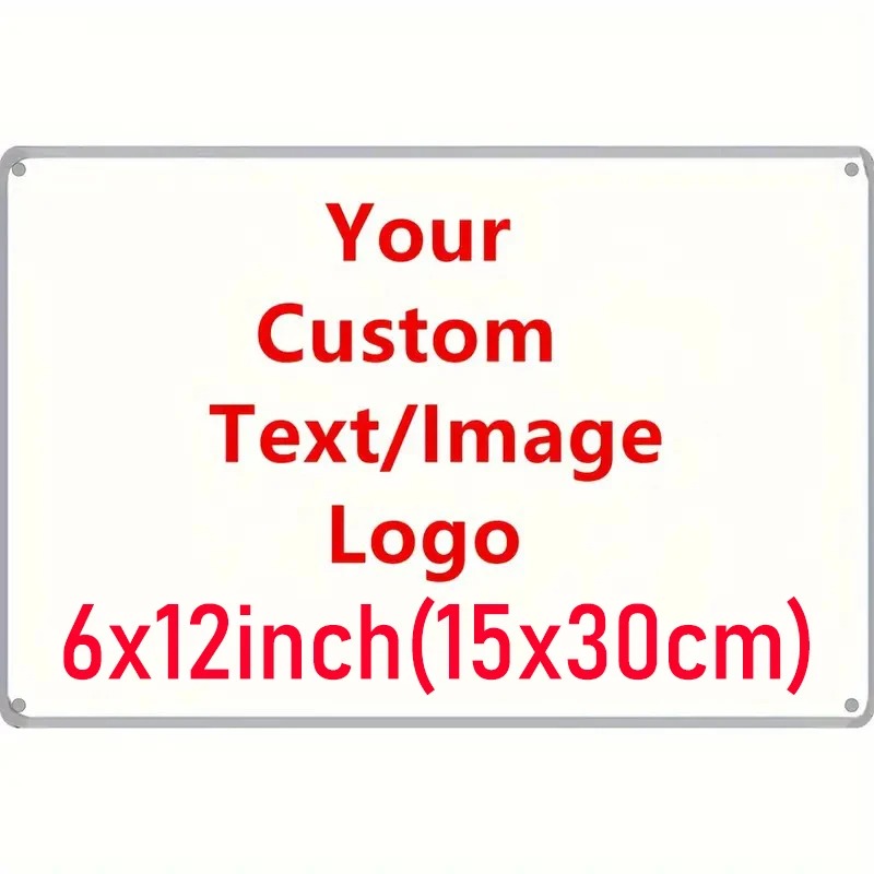 Home Decor Logo - Spersonalizowany metalowy szyld 6×12 cali (15×30