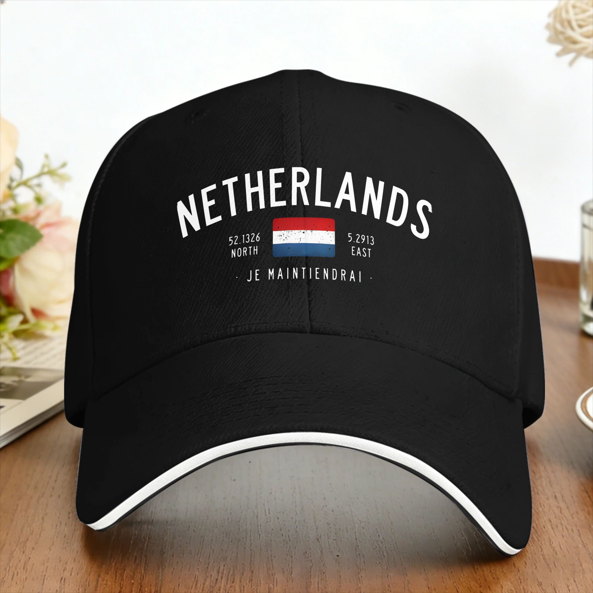 Home Decor Netherlands - Casualowa czapka baseballowa z flagą Holandii,