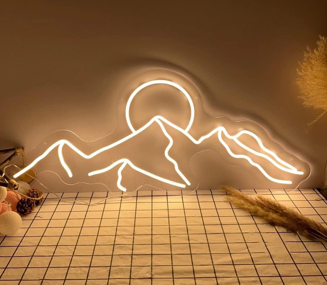 Home Decor Range - Neonowy znak górski z możliwością ściemniania,
