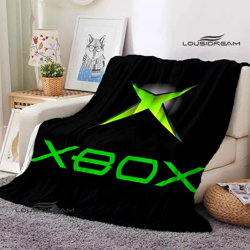 Home Decor Logo Design - Koc polarowy z logo Xbox, miękki,