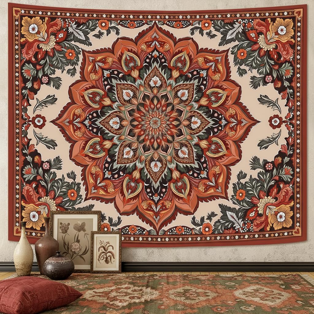 Home Decor Indonesia - Gobelin Mandala w Stylu Vintage –