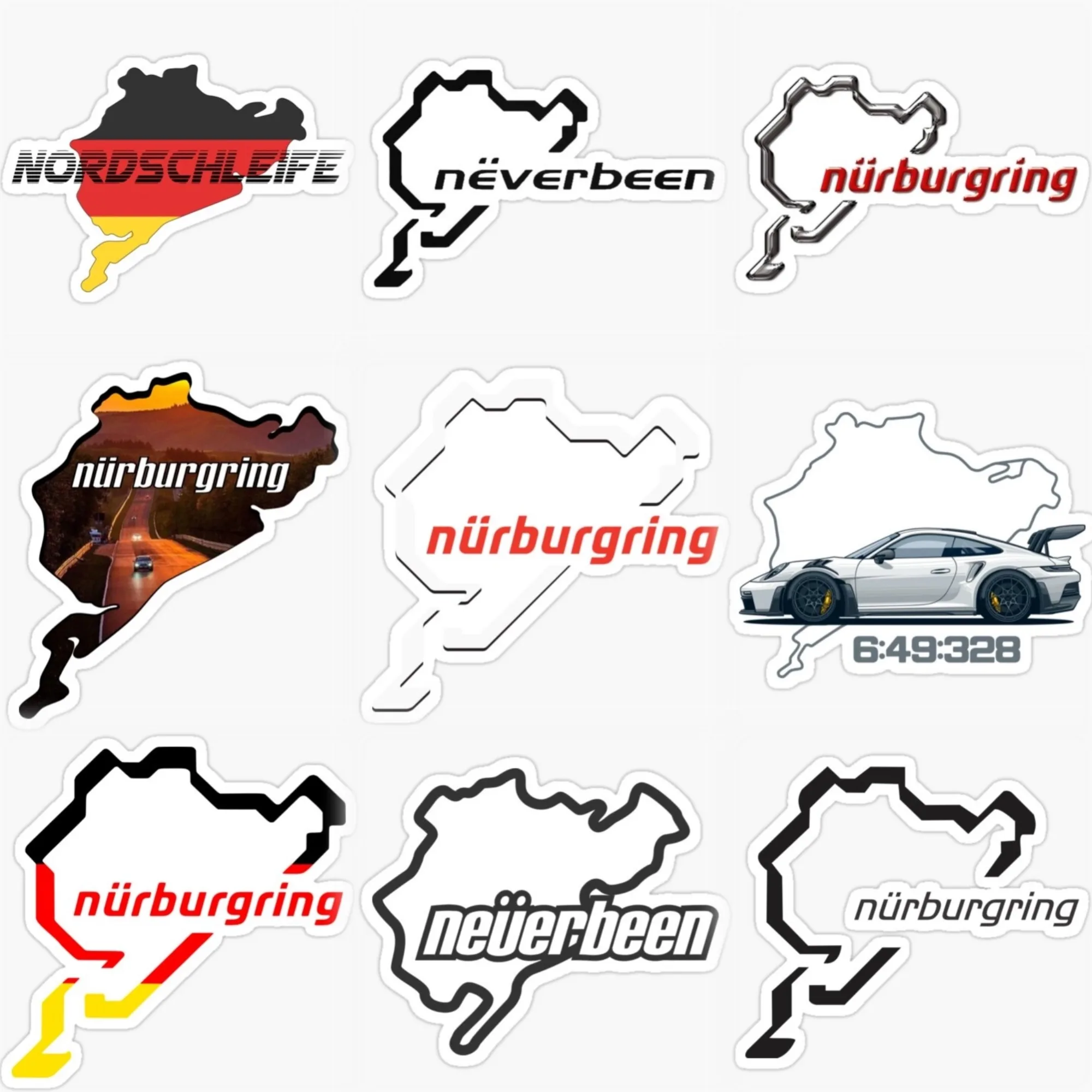 Germany Home Decor - Niemiecka torowa naklejka PVC na samochód,