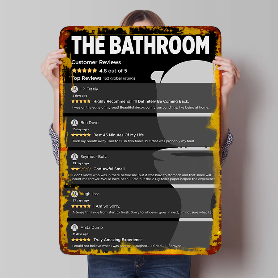 Review Home Decor - Zabawne recenzje klientów z łazienki Metalowe