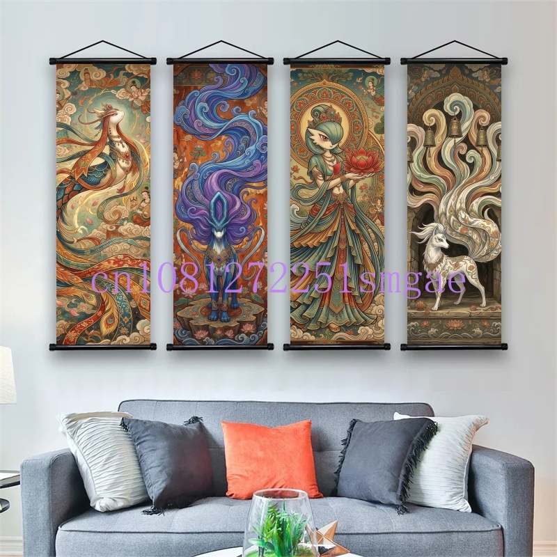Canvas Painting - Plakat Anime Pokemon, Obraz na Płótnie,