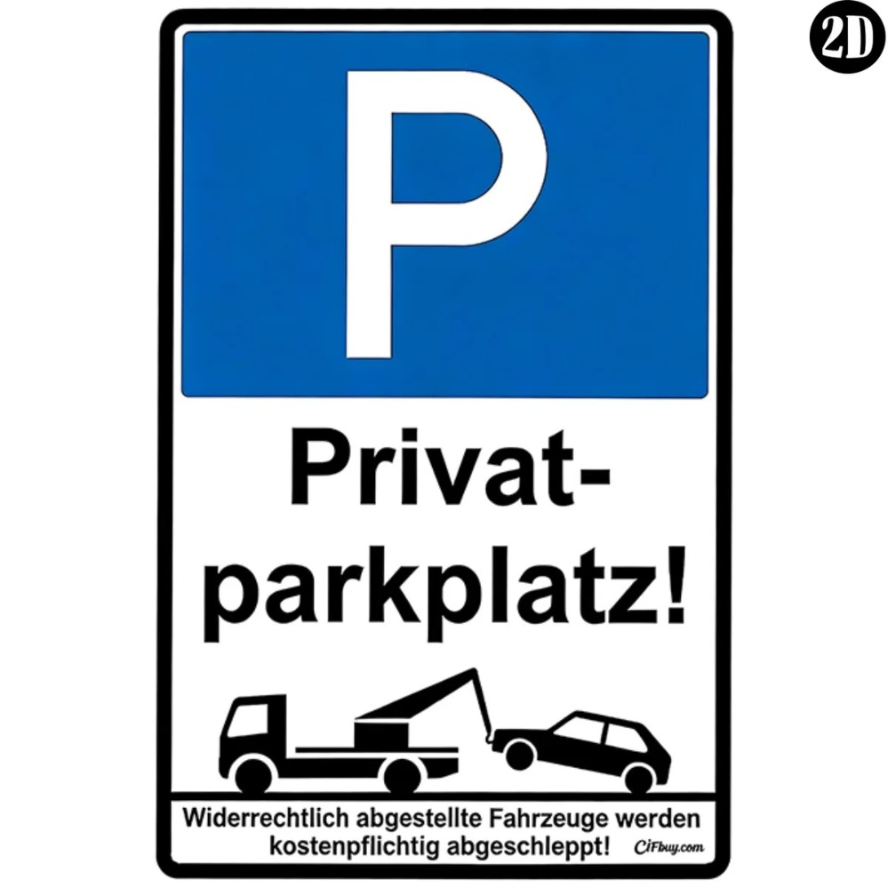 Germany Home Decor - Niemiecki Znak Metalowy Zakaz Parkowania na