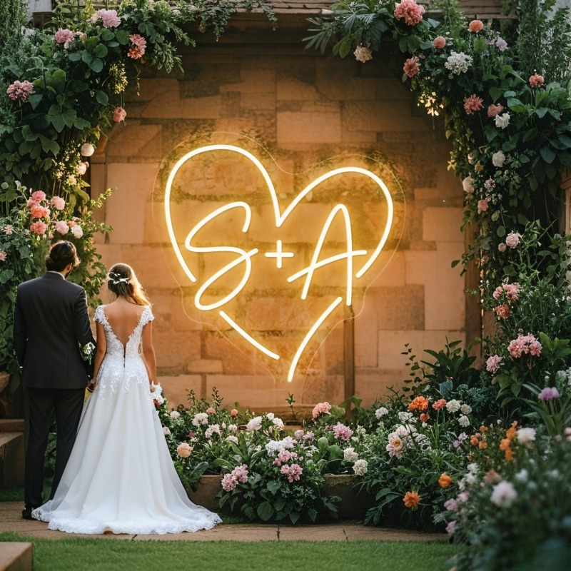 Home Decor Unique - Neon LED w kształcie serca z