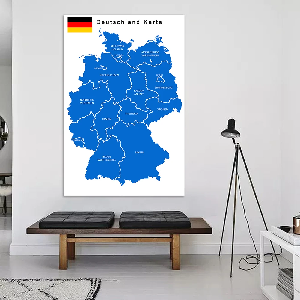 Germany Home Decor - 100*150 cm Niemcy mapa polityczna w