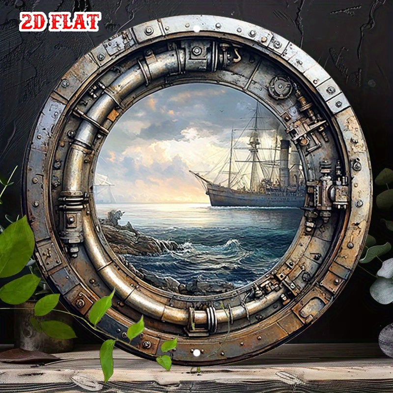 Home Decor Nautical - [2D Flat] Metalowy Znak Ścienny w