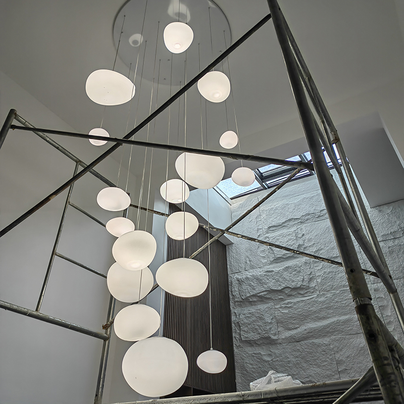 Hanging Moon Lamp - Skandynawska dekoracja domu, żyrandol restauracyjny, żyrandol