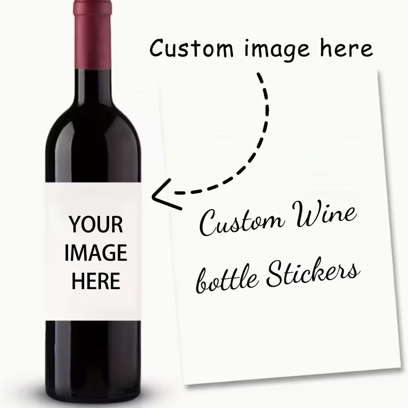 Home Decor Logo - Spersonalizowane naklejki na etykiety butelek wina,