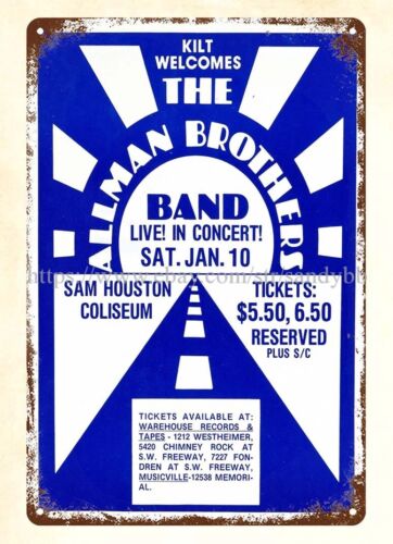 Home Decor Houston - 1976 Houston Texas Koncert metalowy szyld