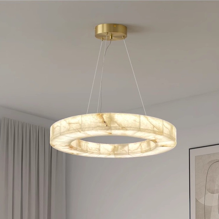 Hanging Moon Lamp - Lampa wisząca z naturalnego marmuru w