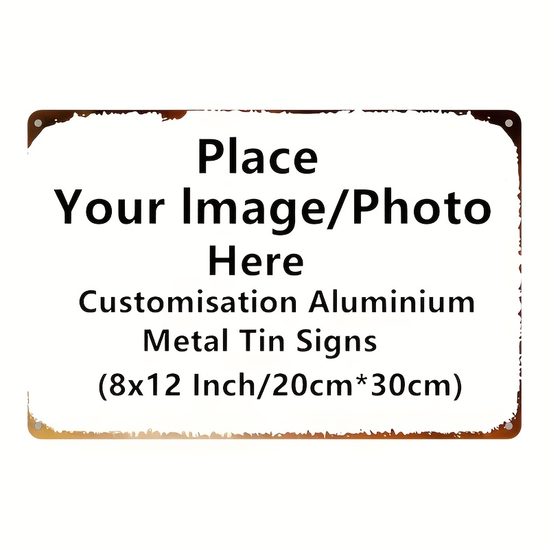 Home Decor Logo - 19. Personalizowana metalowa tabliczka z nadrukiem