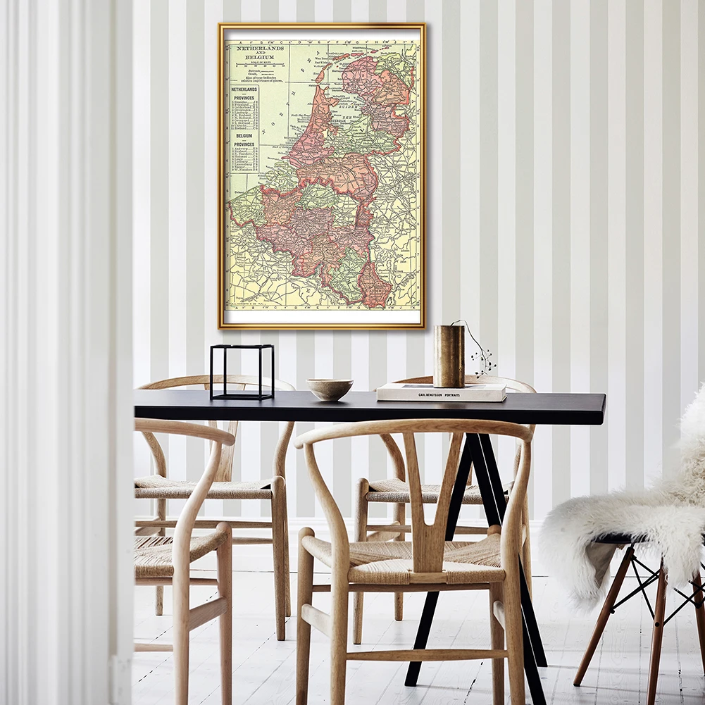 Home Decor Netherlands - 42 * 59 cm Mapa Belgia