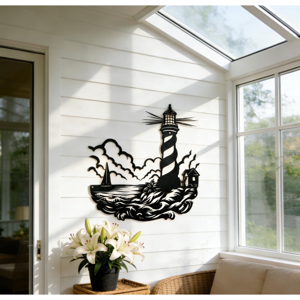 Home Decor Nautical - CIFbuy Metalowa Dekoracja Ścienna Latarnia Morska