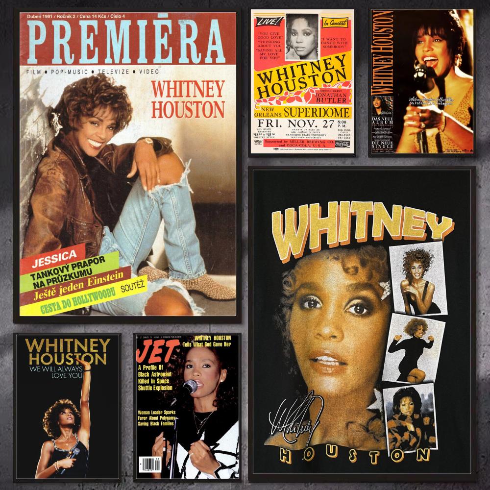 Home Decor Houston - Plakat z Whitney Houston, estetyczny wystrój