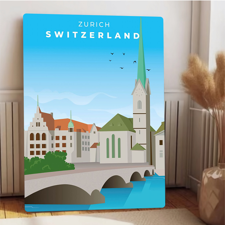 Zurywka Szwajcaria Krajobraz M – Home Decor Zurich recenzja i cena