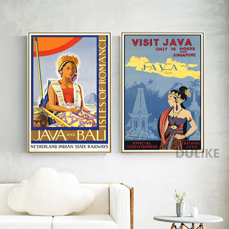 Bali Java Vintage Travel Poste – Home Decor Bali recenzja i cena