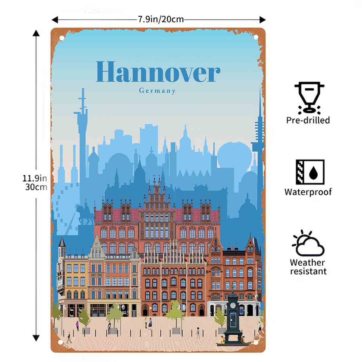 2D PŁASKA METALOWA TABLICA DEK – Germany Home Decor recenzja i cena