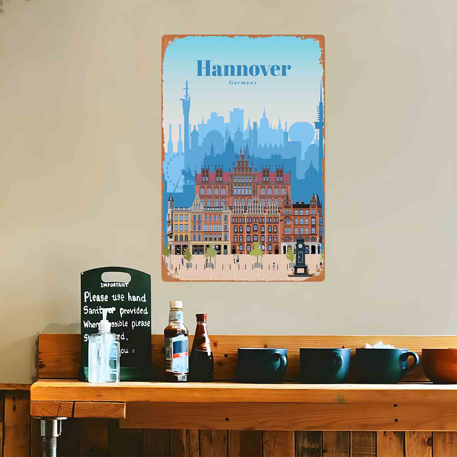 2D PŁASKA METALOWA TABLICA DEK – Germany Home Decor recenzja i cena
