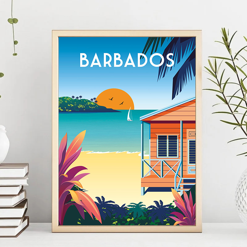 Podróż ilustrowane płótno mala – Home Decor Bali recenzja i cena