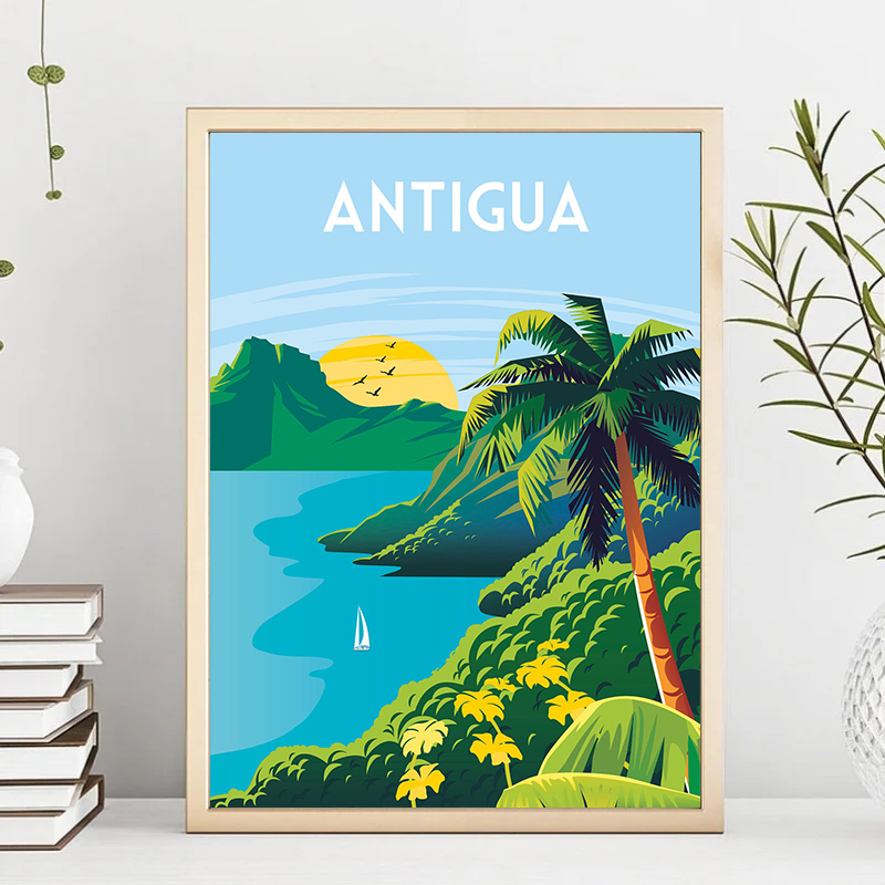Podróż ilustrowane płótno mala – Home Decor Bali recenzja i cena
