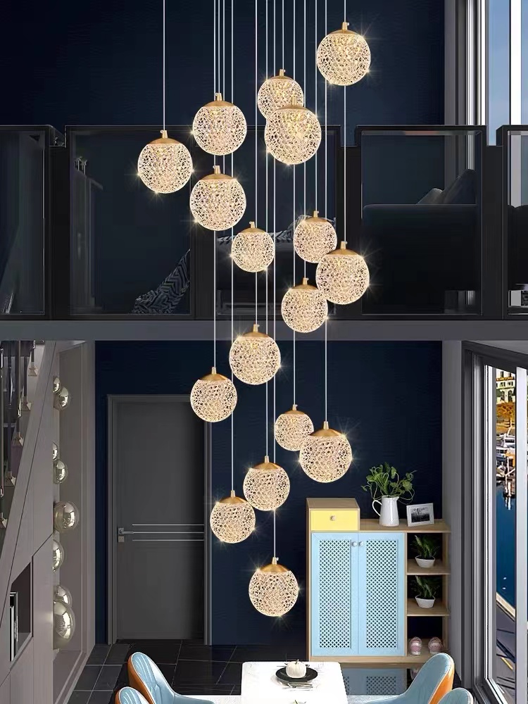 Schody LED długi żyrandol luks – Hanging Moon Lamp recenzja i cena
