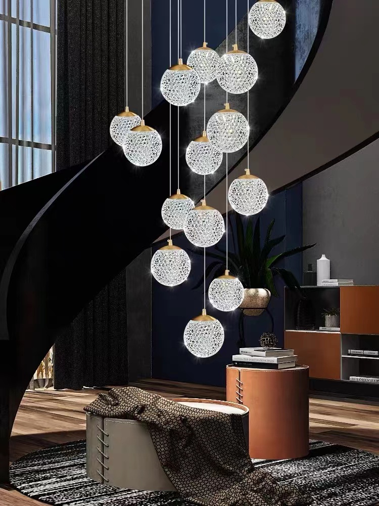 Schody LED długi żyrandol luks – Hanging Moon Lamp recenzja i cena