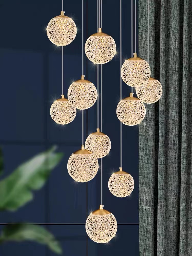 Schody LED długi żyrandol luks – Hanging Moon Lamp recenzja i cena