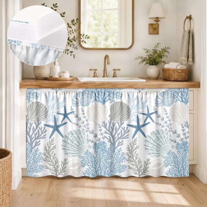 VIKAMA Niebieska Zasłonka Pod  – Home Decor Nautical recenzja i cena