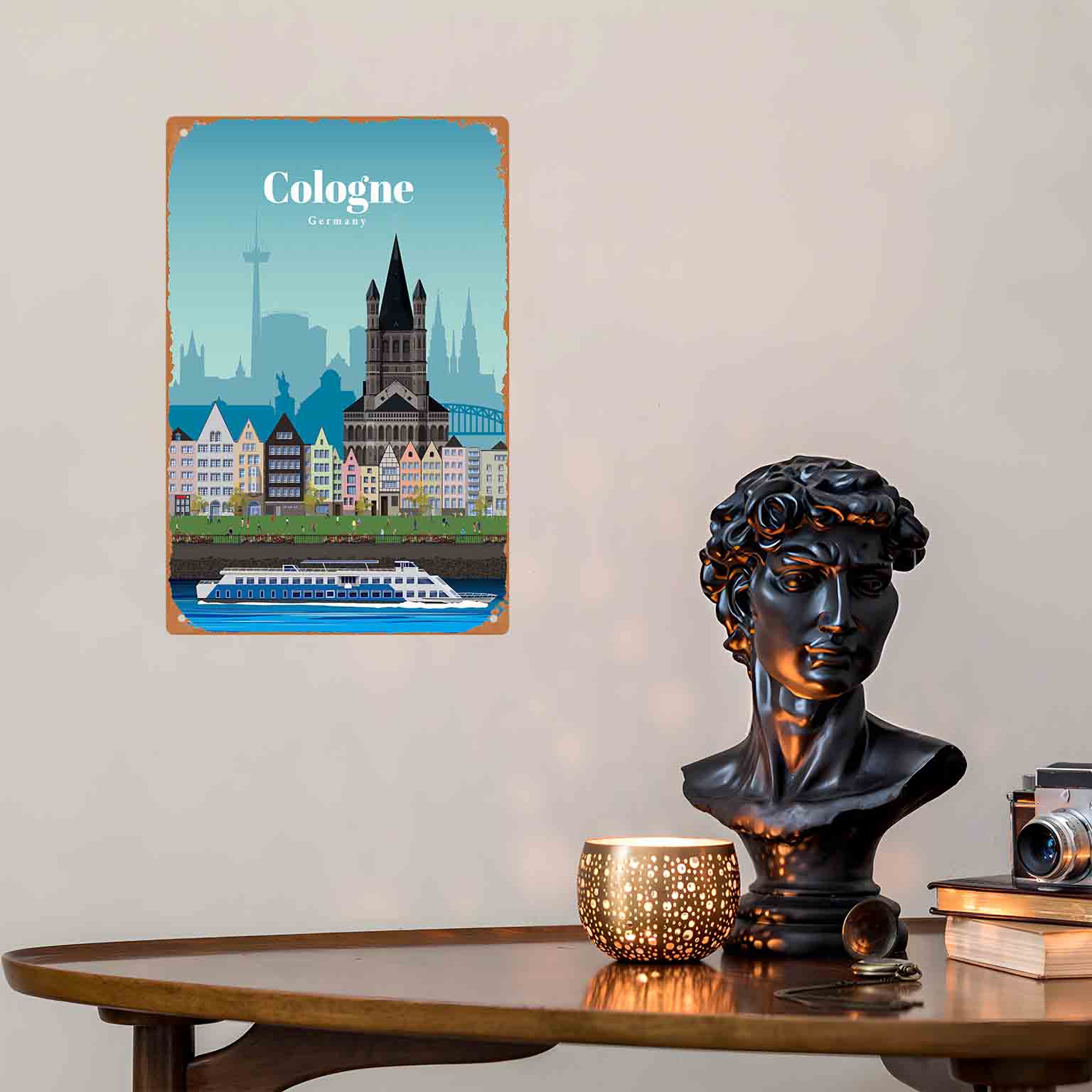 2D PŁASKA METALOWA TABLICA DEK – Germany Home Decor recenzja i cena