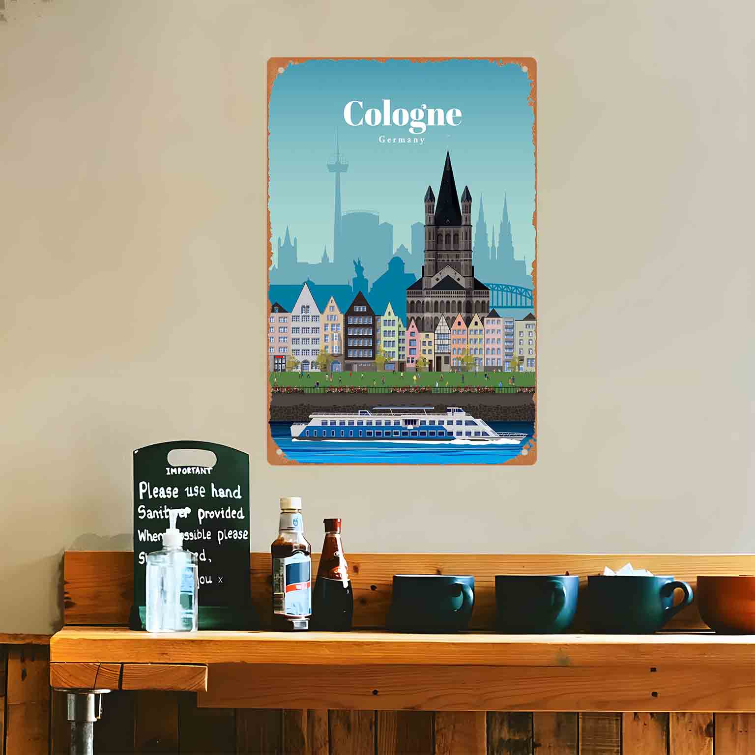 2D PŁASKA METALOWA TABLICA DEK – Germany Home Decor recenzja i cena
