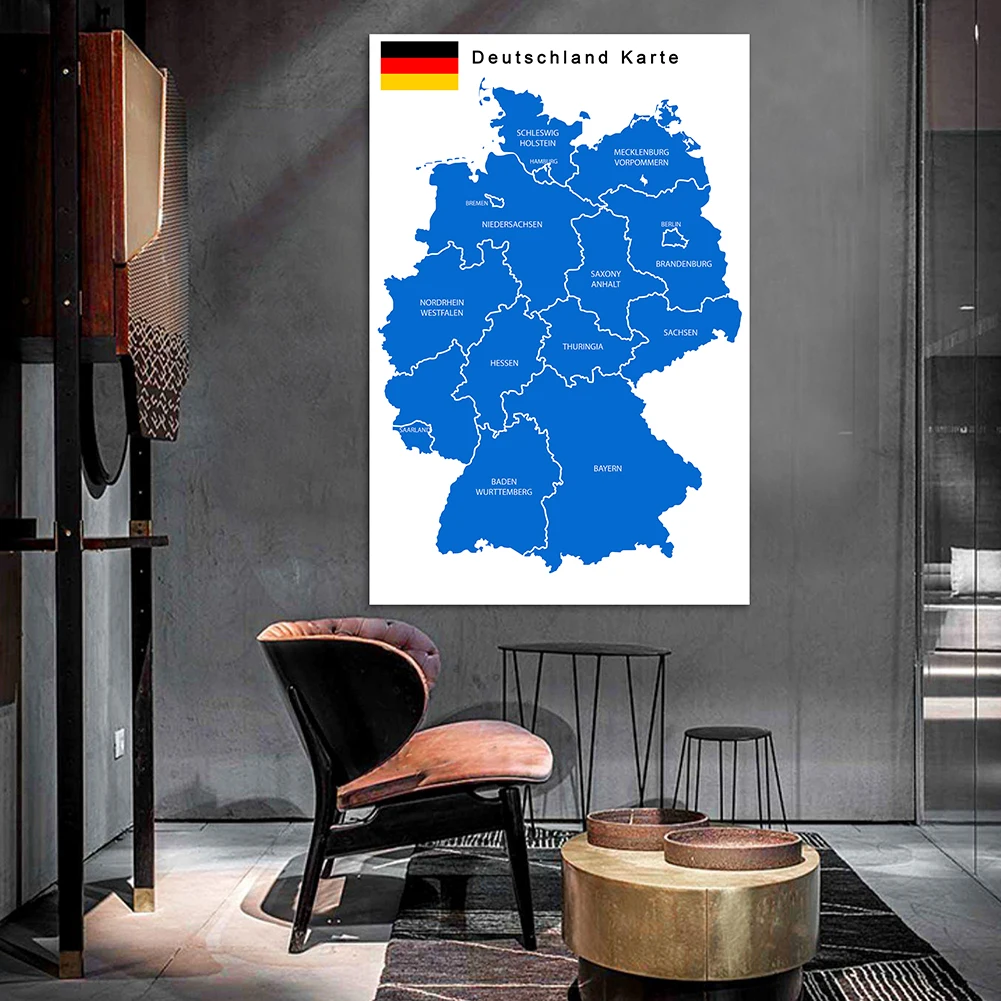 100*150 cm Niemcy mapa polityc – Germany Home Decor recenzja i cena