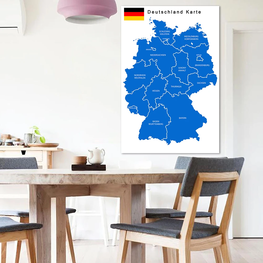 100*150 cm Niemcy mapa polityc – Germany Home Decor recenzja i cena