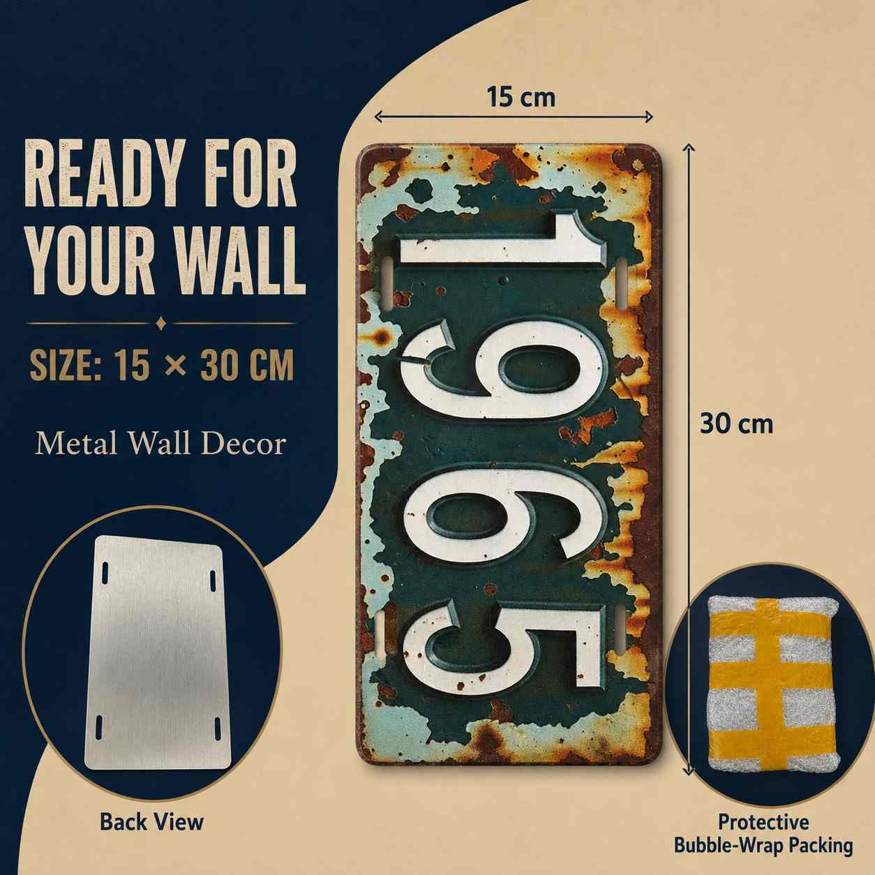 Płaski znak metalowy 2D, 1 szt – Home Decor Zurich recenzja i cena