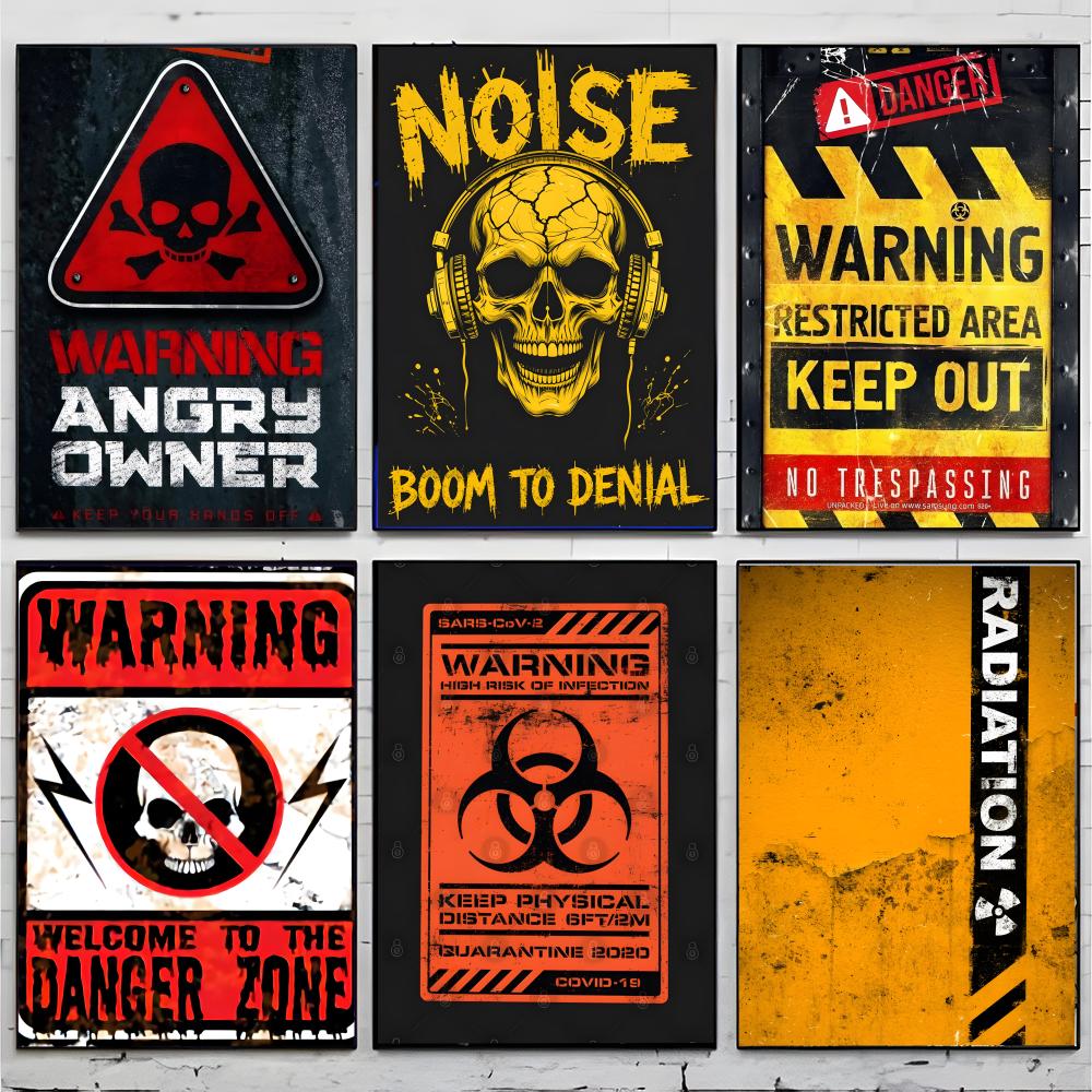 Plakat z ostrzeżeniami o desig – Home Decor Logo Design recenzja i cena