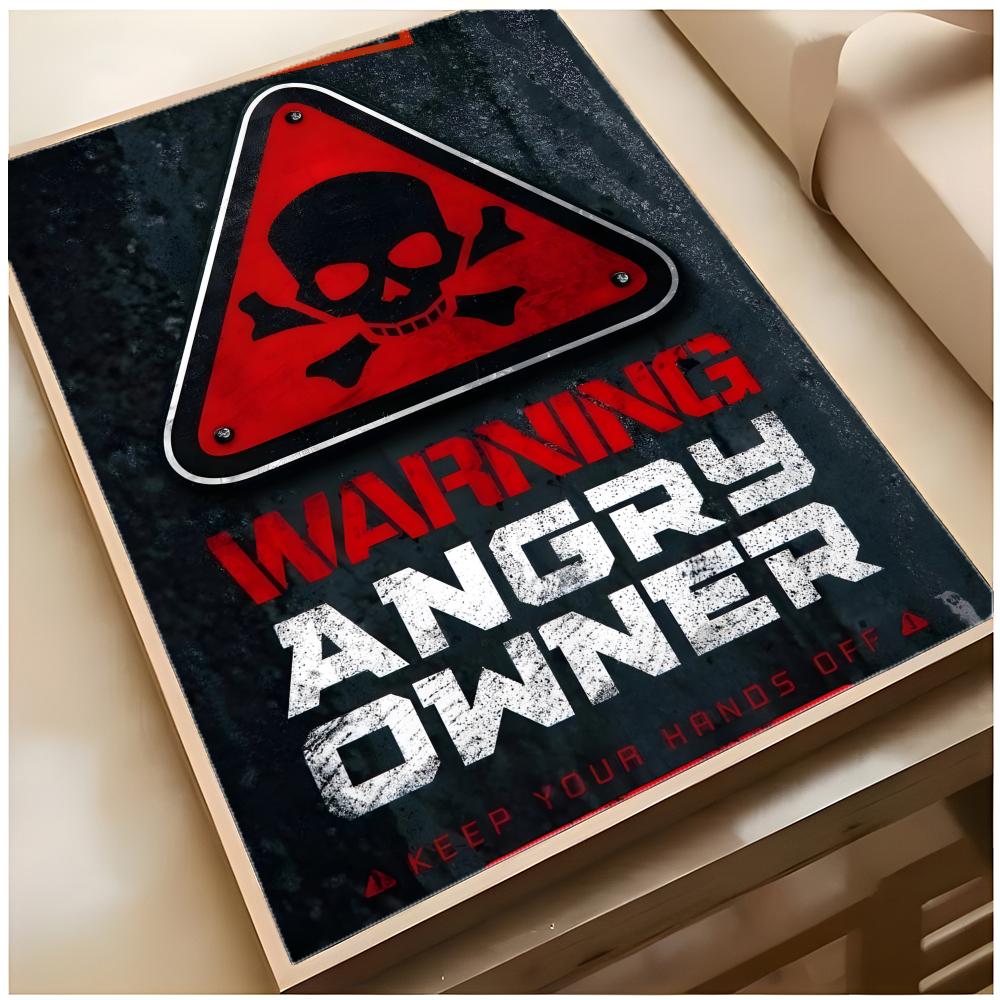 Plakat z ostrzeżeniami o desig – Home Decor Logo Design recenzja i cena