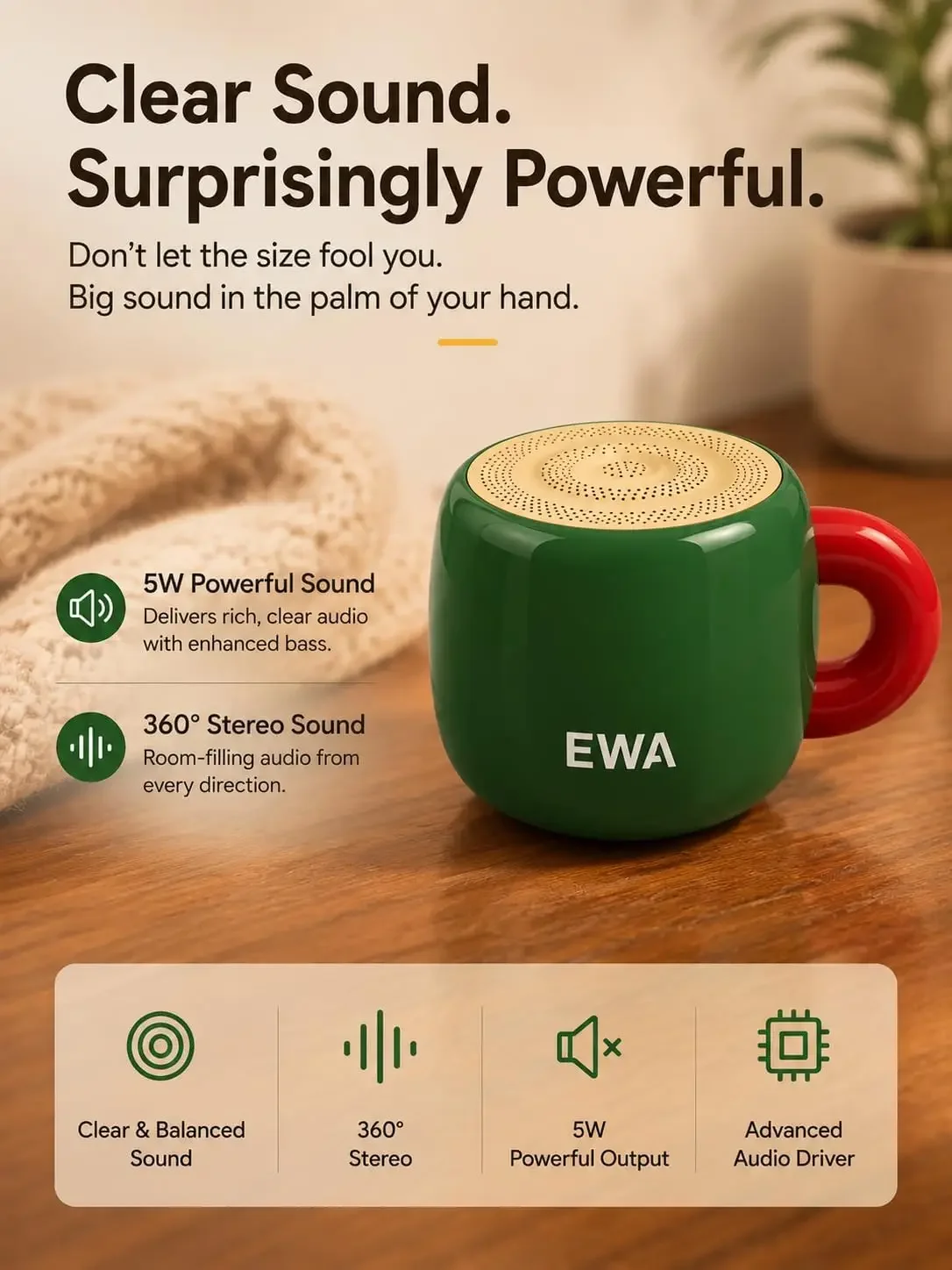 Mini głośnik Bluetooth w kszta – Home Decor Range recenzja i cena