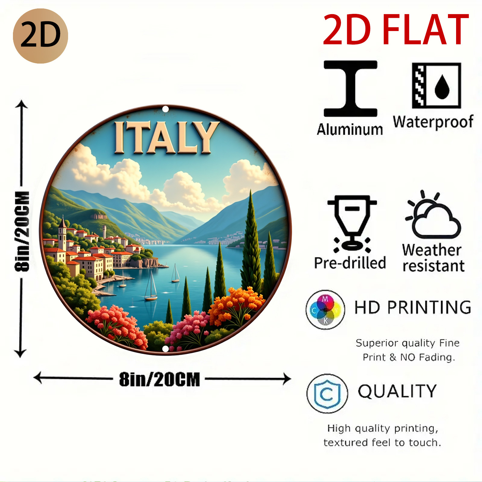 2D Płaski Okrągły Włoski Krajo – Home Decor Logo Design recenzja i cena