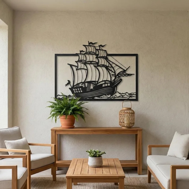 Metalowa dekoracja ścienna z ż – Home Decor Nautical recenzja i cena