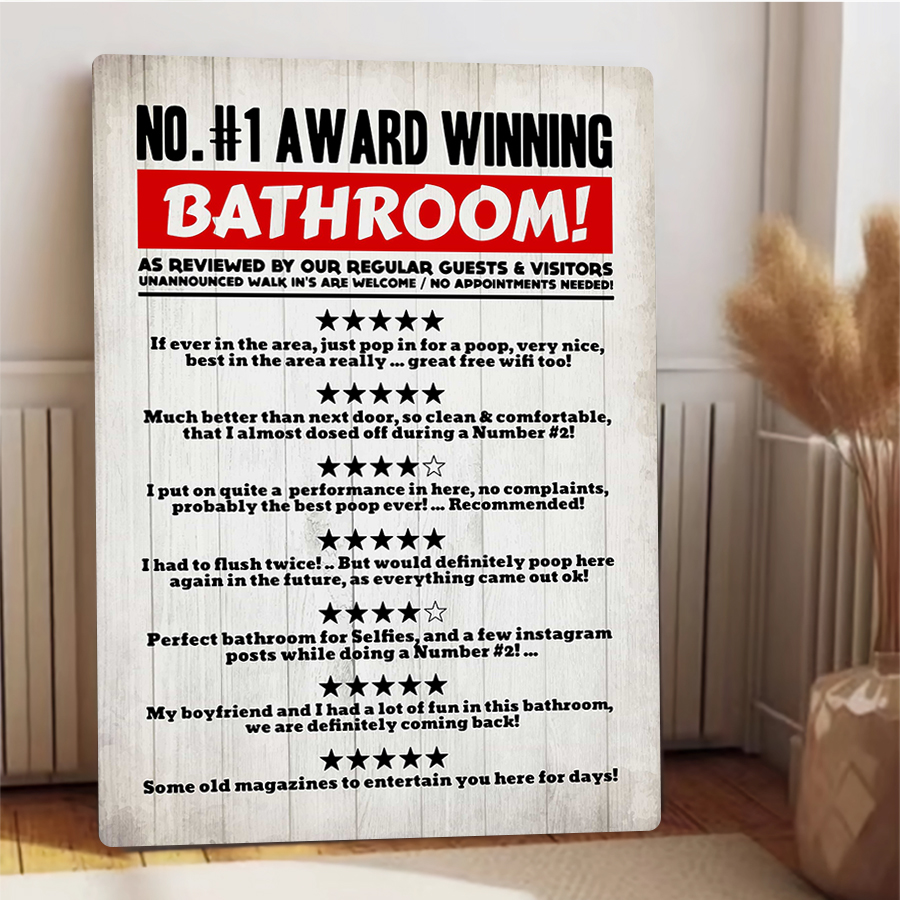 Metalowy szyld do łazienki z z – Review Home Decor recenzja i cena