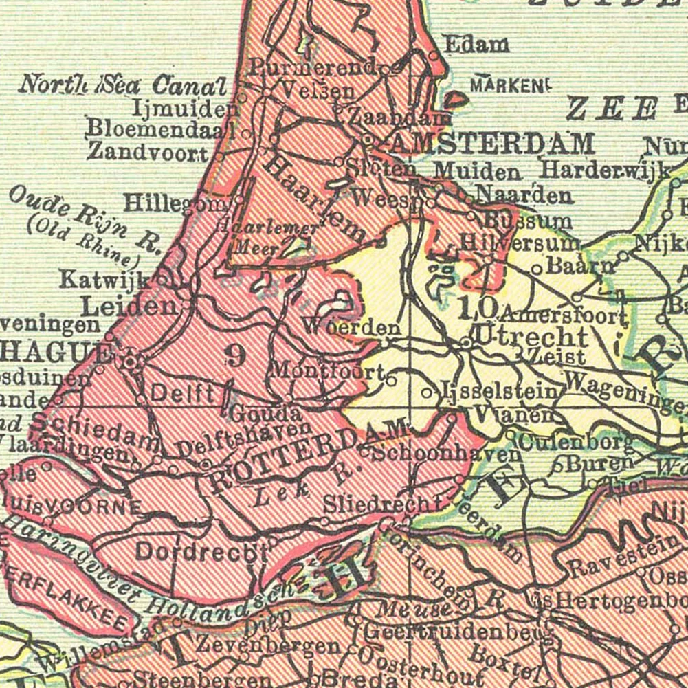 42 * 59 cm Mapa Belgia i Holan – Home Decor Netherlands recenzja i cena