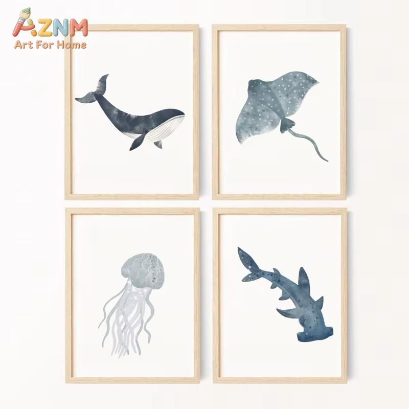 Plakat Akwarela Zwierzęta Mors – Home Decor Nautical recenzja i cena
